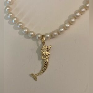 14 Kt Yellow Gold Mermaid Pendant